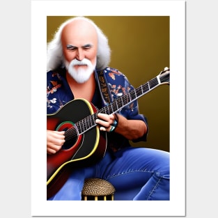 David Crosby vintage graphic design artwork Posters and Art